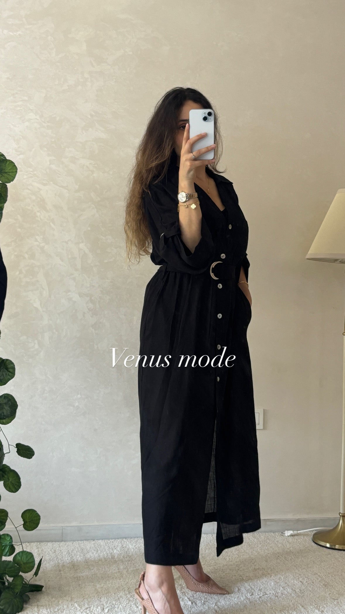 Robe Longue en Lin avec Ceinture