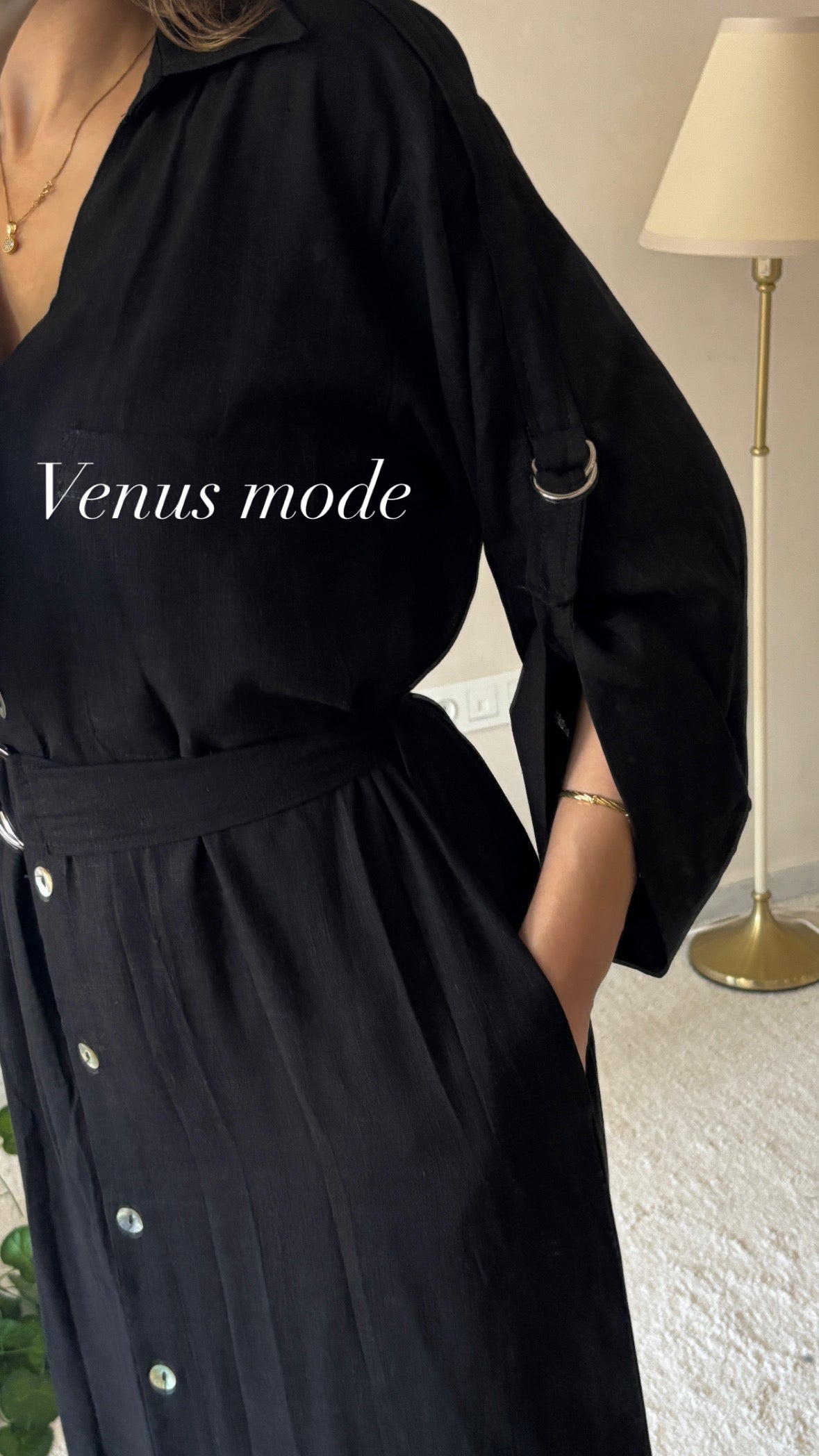 Robe Longue en Lin avec Ceinture