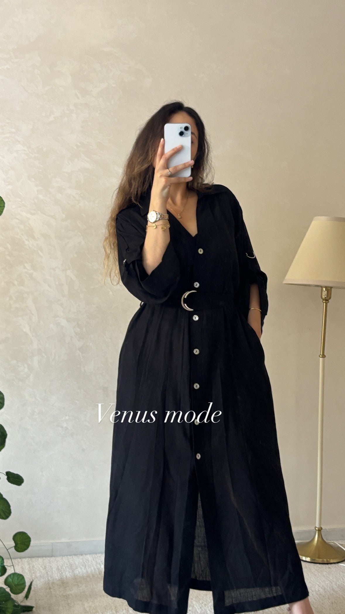 Robe Longue en Lin avec Ceinture