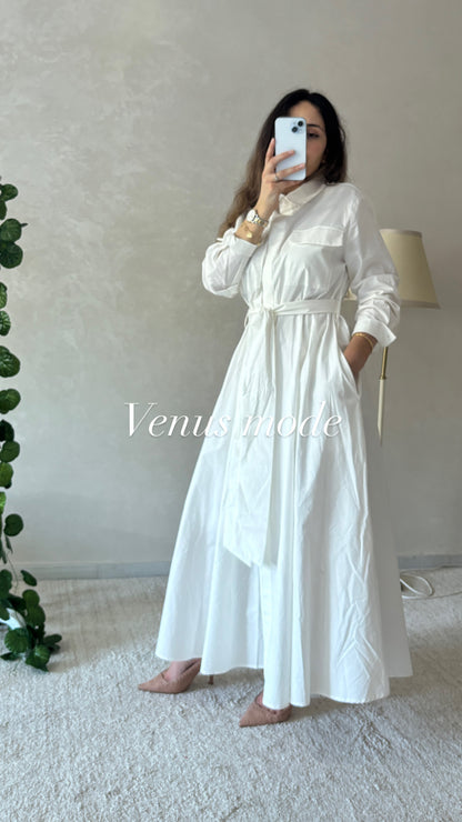 Robe Chemise Longue Blanche ✨