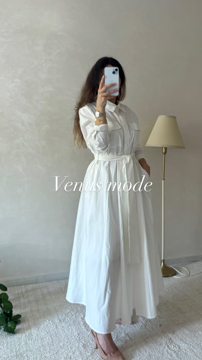 Robe Chemise Longue Blanche ✨