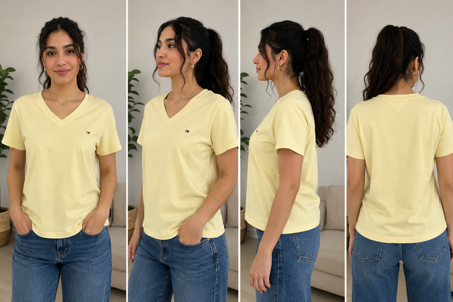 T-shirt Col V