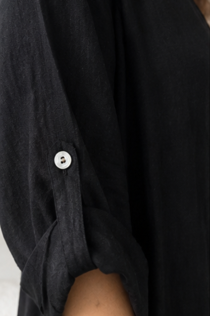 Robe Longue en Lin avec Ceinture