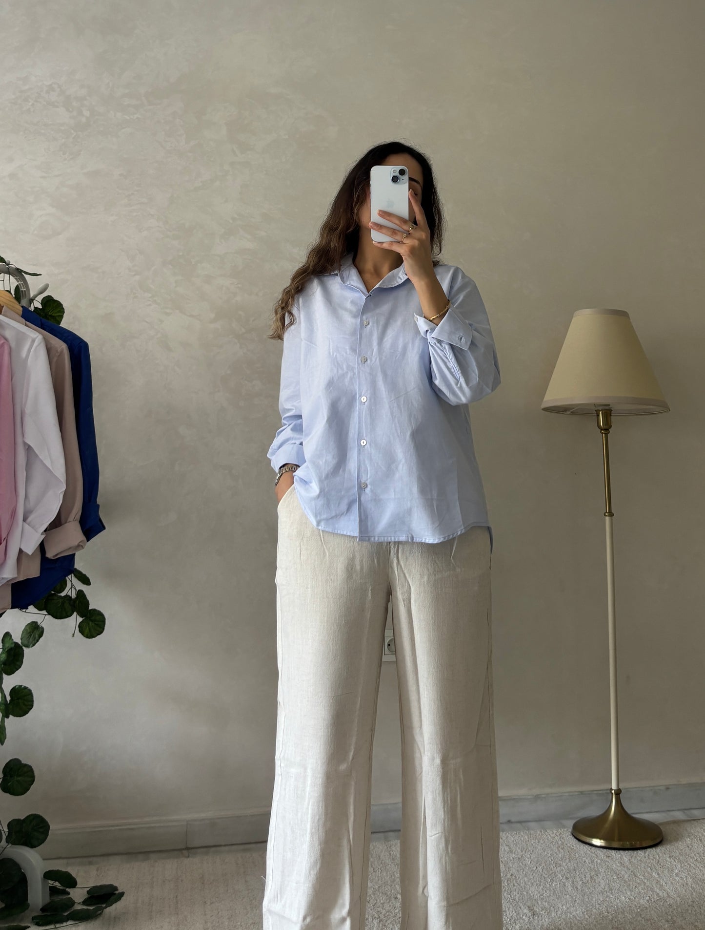 Chemise en Tissu Piqué de Coton