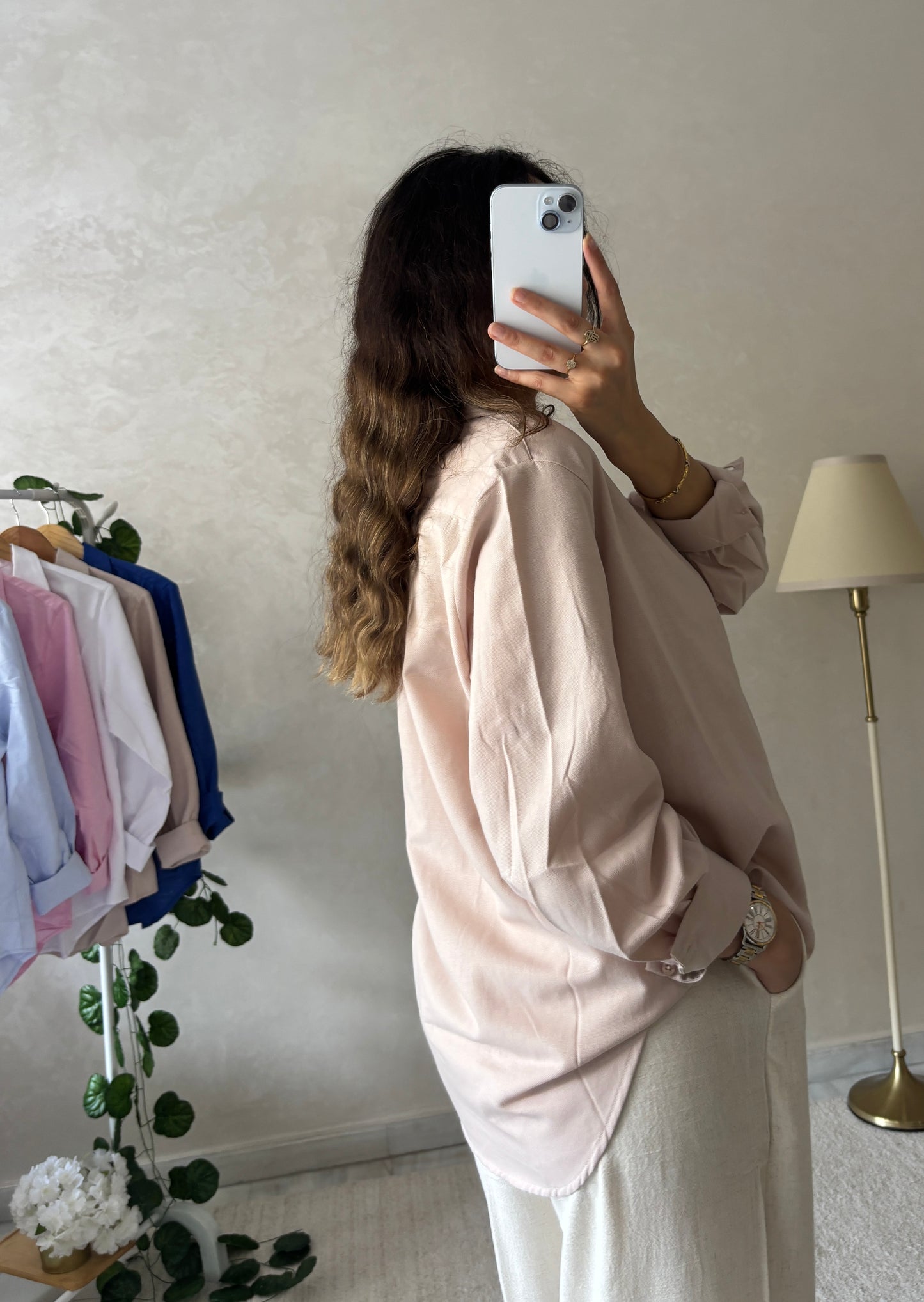 Chemise en Tissu Piqué de Coton