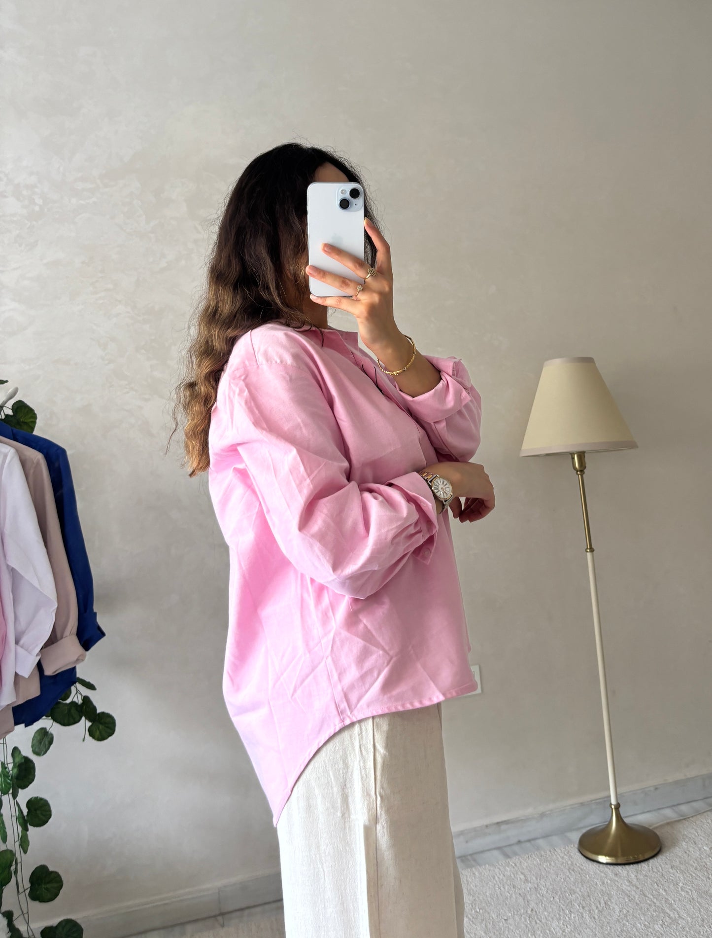 Chemise en Tissu Piqué de Coton
