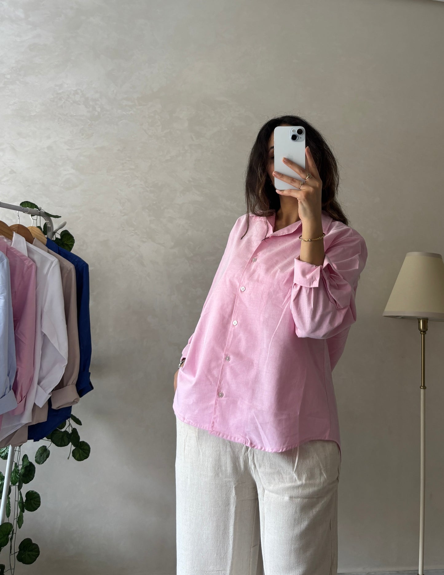 Chemise en Tissu Piqué de Coton