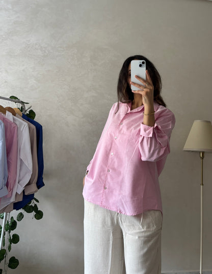 Chemise en Tissu Piqué de Coton