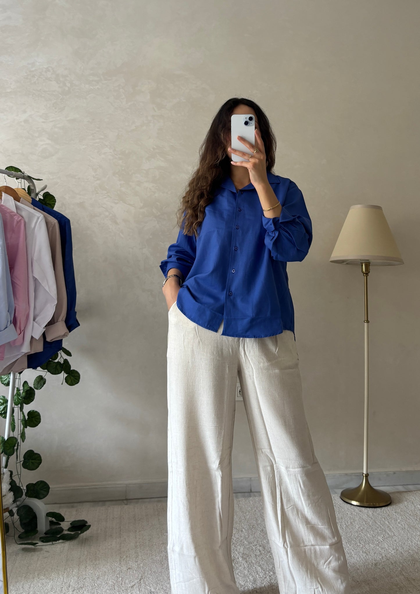 Chemise en Tissu Piqué de Coton