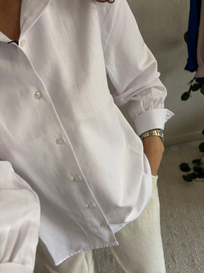 Chemise en Tissu Piqué de Coton