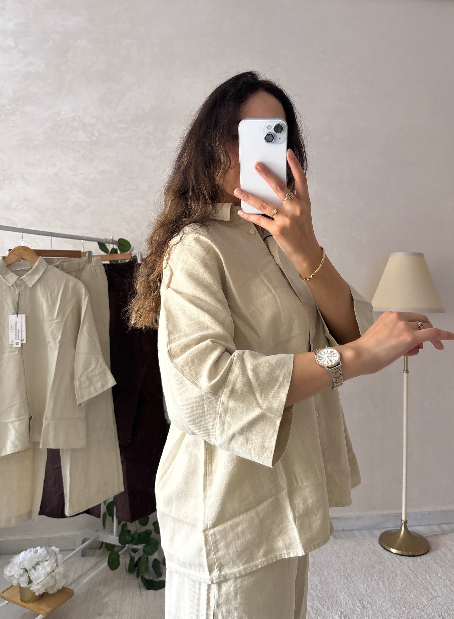 Ensemble en lin fluide