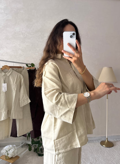 Ensemble en lin fluide