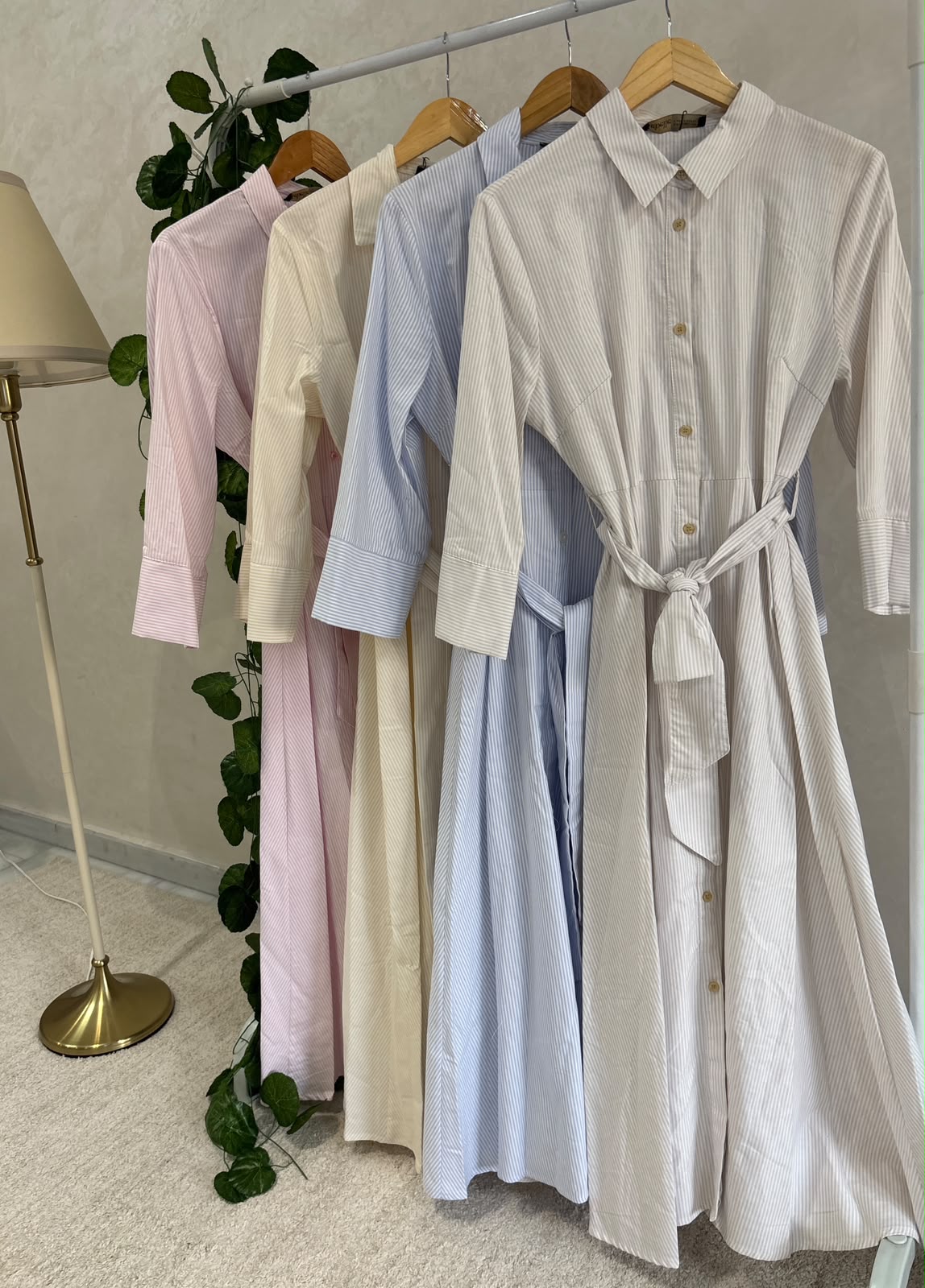 Robe Chemise Rayée- HARMONIE