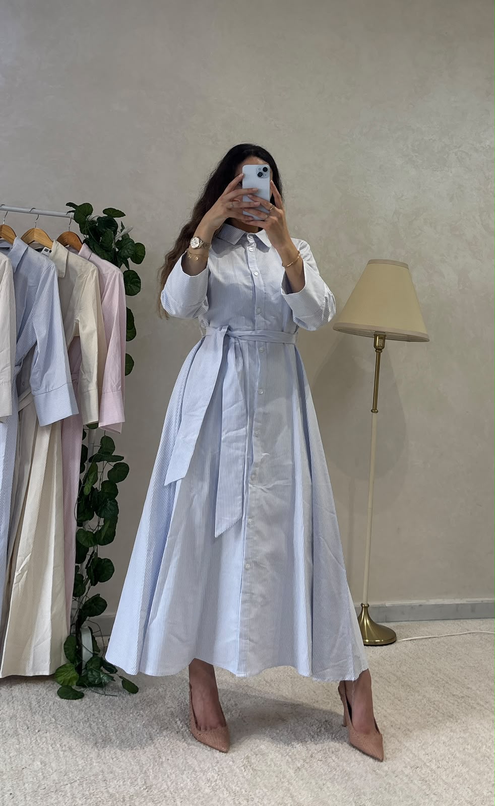 Robe Chemise Rayée- HARMONIE