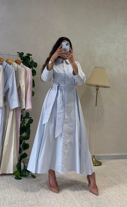 Robe Chemise Rayée- HARMONIE