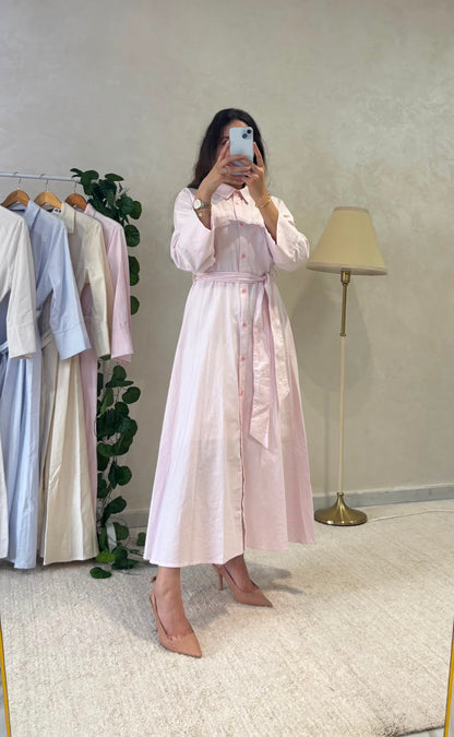 Robe Chemise Rayée- HARMONIE