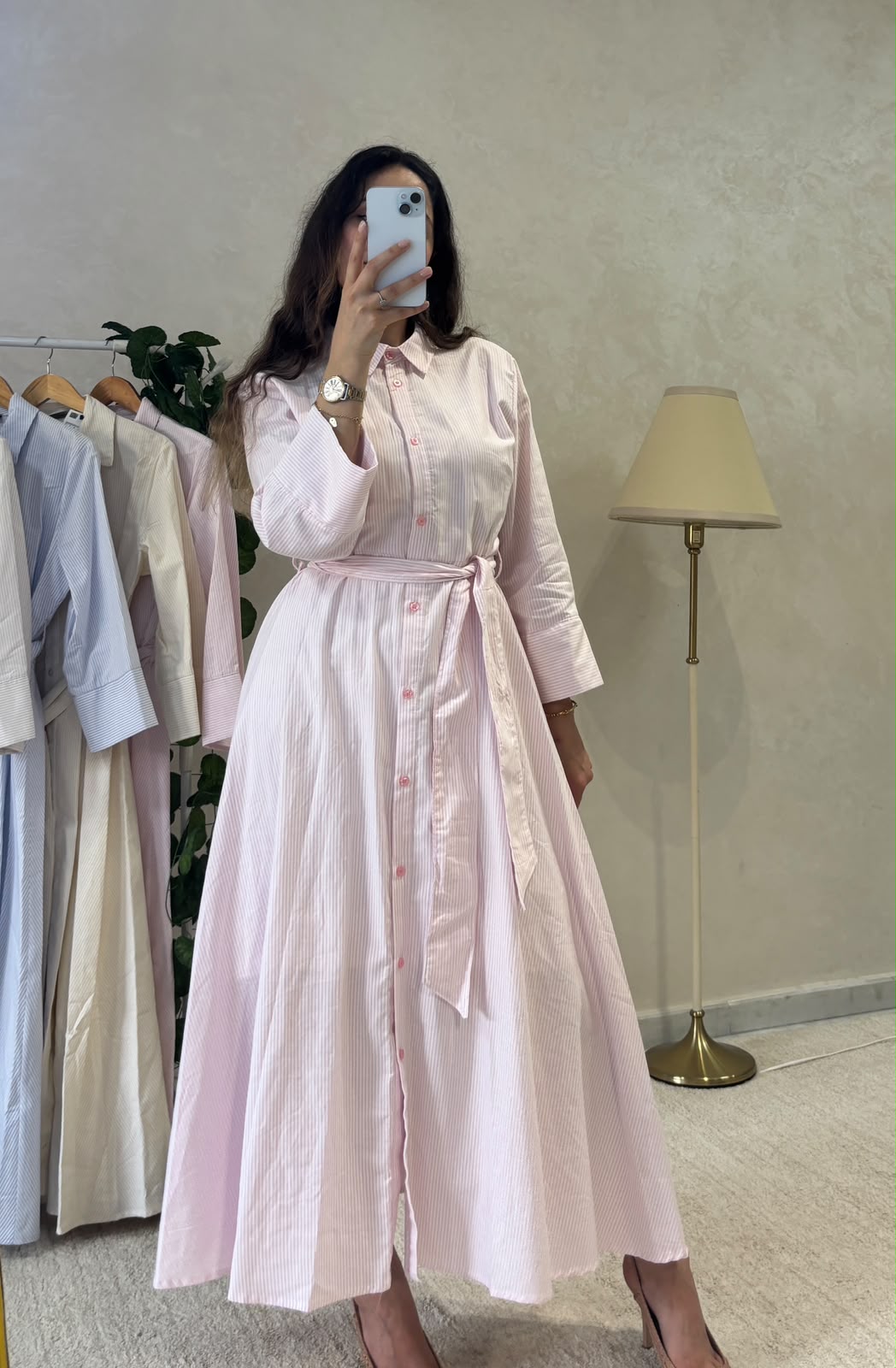 Robe Chemise Rayée- HARMONIE