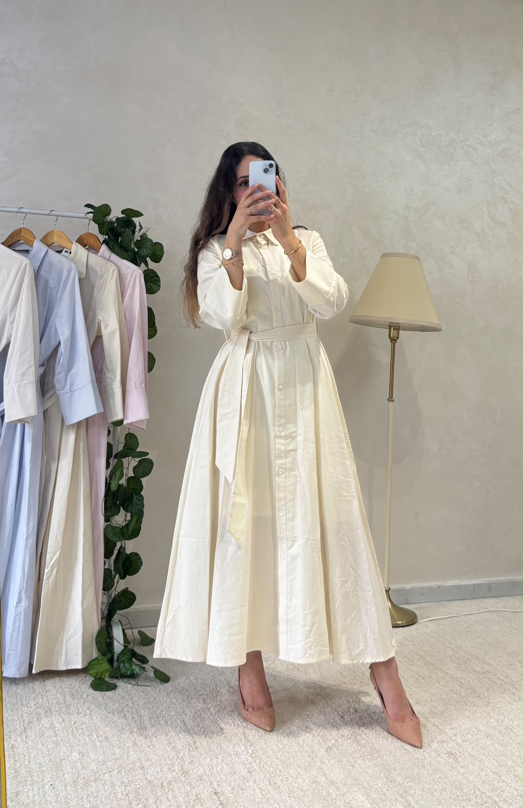 Robe Chemise Rayée- HARMONIE