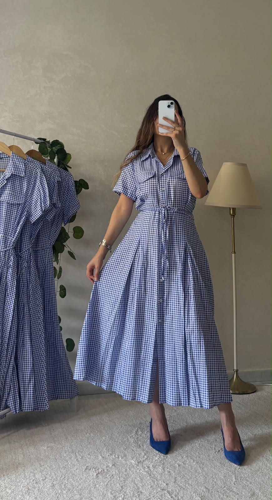 Robe Lin à Carreaux