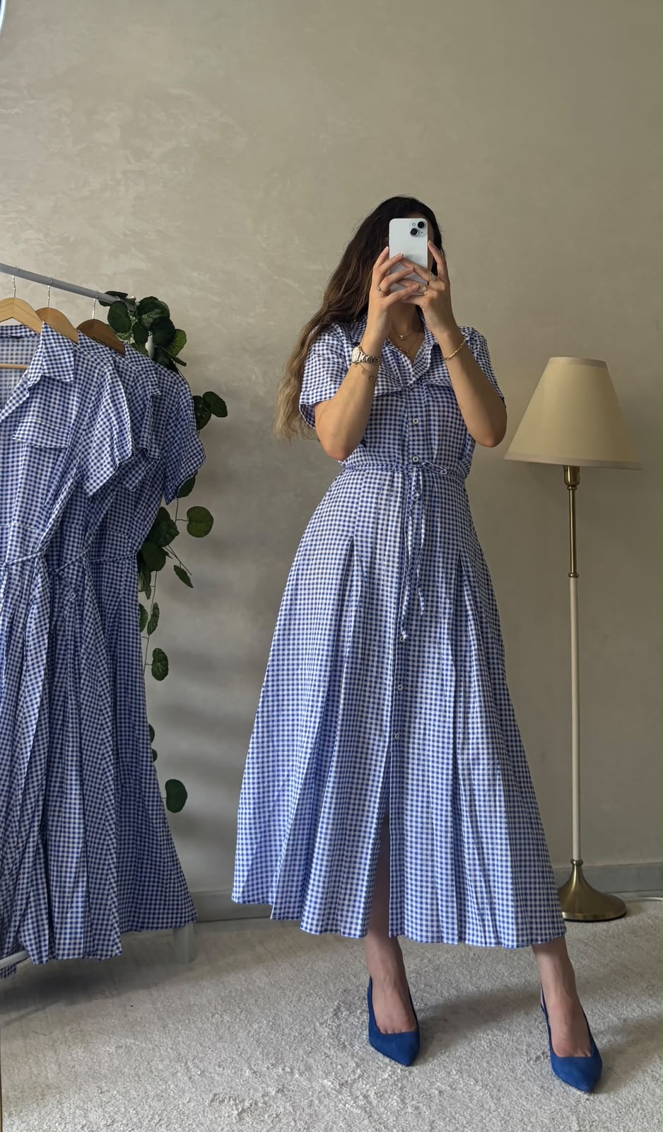 Robe Lin à Carreaux