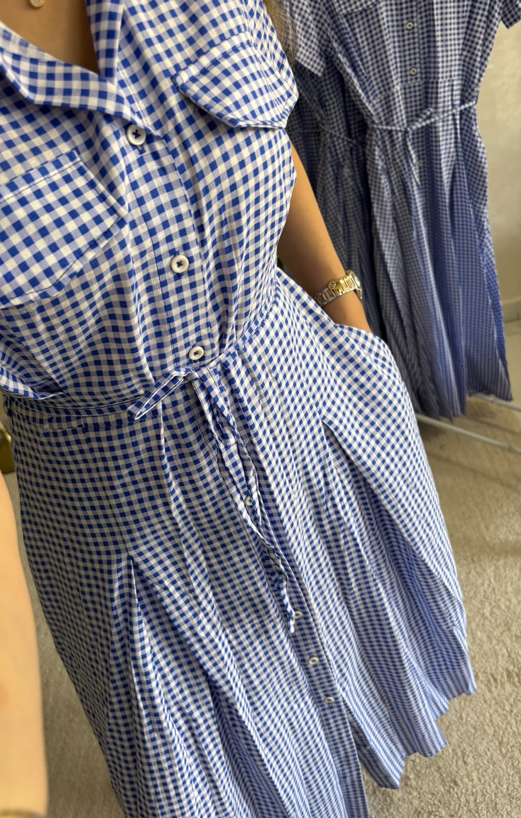 Robe Lin à Carreaux