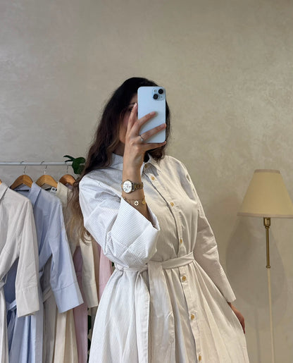 Robe Chemise Rayée- HARMONIE