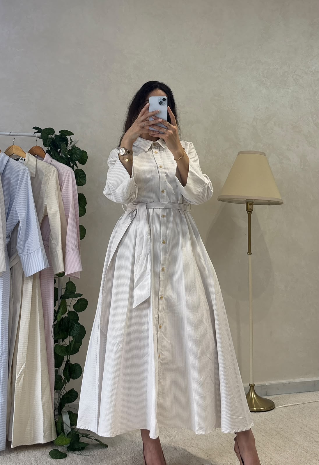 Robe Chemise Rayée- HARMONIE
